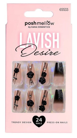 Poshmellow Lavish Desire Press-On Nails – 65533 - ANNS BEAUTY SUPPLY